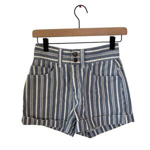 Urban Outfitters - BDG - High Waist Blue/White Striped Shorts - Size 2